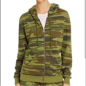 Aviator Nation camouflage zip up hoodie